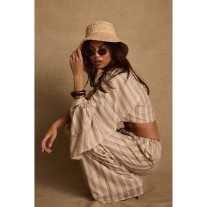 12th Tribe Clear Breeze Striped Chiffon Top Size SS